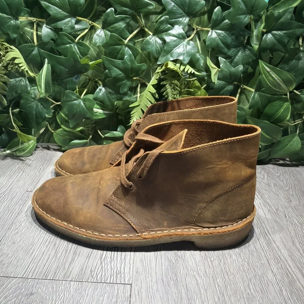Clarks Originals Desert Boots Men's Chukka Beeswax Brown size 7.5